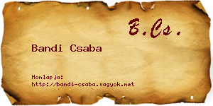 Bandi Csaba névjegykártya