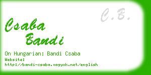 csaba bandi business card